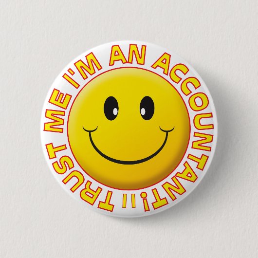 Badge Rond 5 Cm Faites-moi confiance de comptable (Devant)