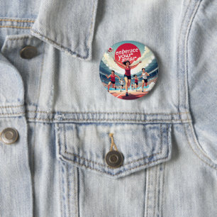 Badge Rond 5 Cm Faites preuve de votre peur - kawaii Motivational
