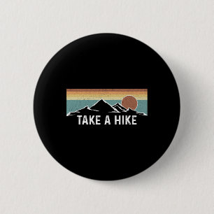 Badge Rond 5 Cm Faites une randonnée - Randonnée faune extérieure 
