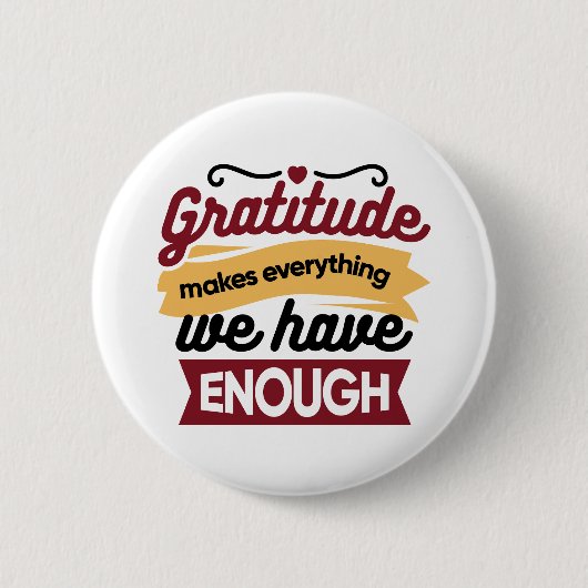 Badge Rond 5 Cm Faith and Gratitude Artwork – Uplifting Christian  (Devant)