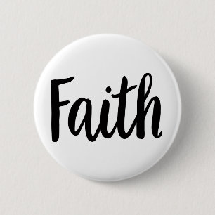 Badge Rond 5 Cm Faith Evangile Graphique Foi Art Esthétique Christ