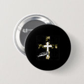 Badge Rond 5 Cm Faith Fishing Hunting Camo Cross With Hook B Chris (Devant & derrière)