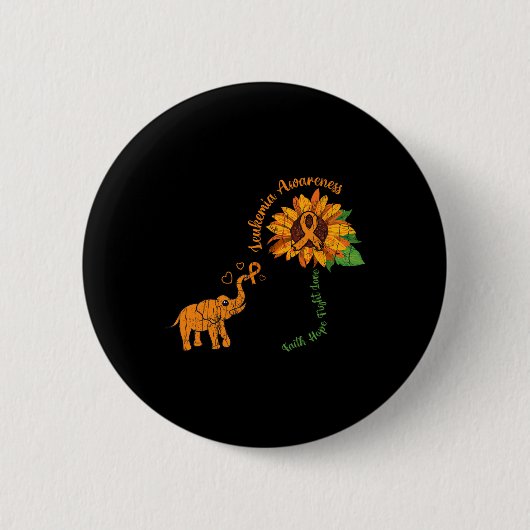 Badge Rond 5 Cm Faith Hope Combattre l'amour Leucémie Sensibilisat (Devant)