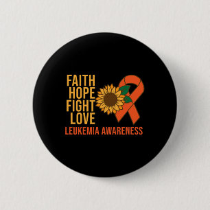 Badge Rond 5 Cm Faith Hope Combattre l'amour Leucémie Sensibilisat