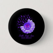 Badge Rond 5 Cm Faith Hope Love Epilepsie Sensibilisation Survivan (Devant)