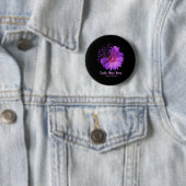 Badge Rond 5 Cm Faith Hope Love Epilepsy Awareness Sunflower (En situation)