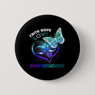 Badge Rond 5 Cm Faith Hope Love Homme Breast Cancer Sensibilisatio