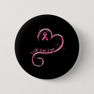 Badge Rond 5 Cm Faith Hope Love Pink Ribbon Cancer du sein Prix