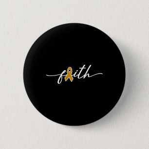 Badge Rond 5 Cm Faith Sensibilisation au cancer chez les enfants L