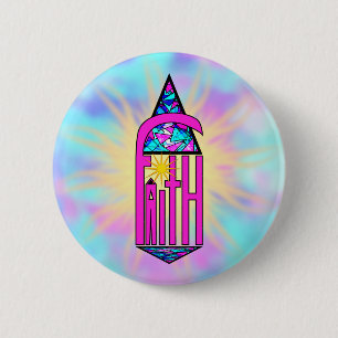 Badge Rond 5 Cm Faith ~ Steeple