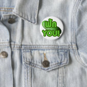 Badge Rond 5 Cm FAK YOU ! ... Courge verte (Melon d'hiver) (En situation)