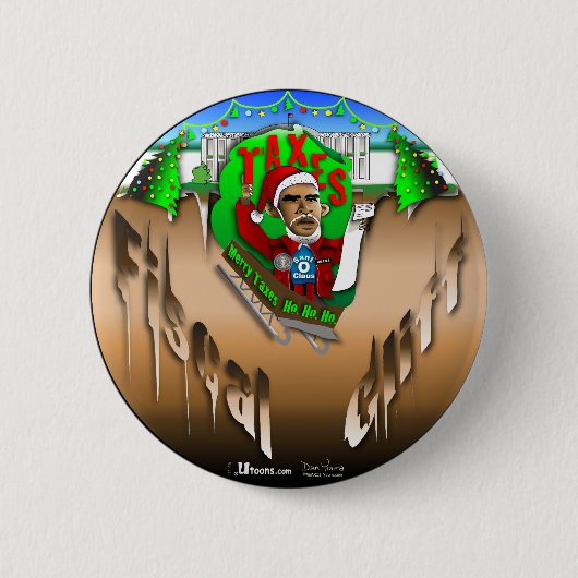 Badge Rond 5 Cm Falaise budgétaire (Devant)