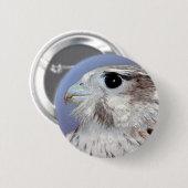 Badge Rond 5 Cm Falcon des Prairies (Devant & derrière)