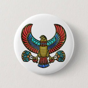 Badge Rond 5 Cm Falcon égyptien