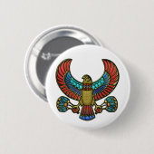 Badge Rond 5 Cm Falcon égyptien (Devant & derrière)