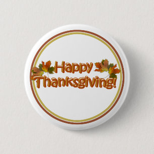 Badge Rond 5 Cm Fall Seasons Best Happy Thanksgiving Text