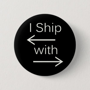 Badge Rond 5 Cm Falln I Ship It (Vous Choisissez Couleur Arrière -