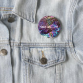 Badge Rond 5 Cm Falln Rainbow Rocks (En situation)