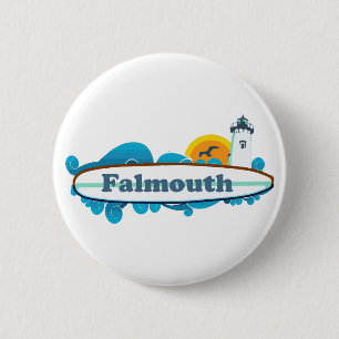 Badge Rond 5 Cm Falmouth - morue de cap