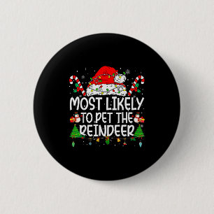 Badge Rond 5 Cm Famille appariée Noël le plus susceptible de cares