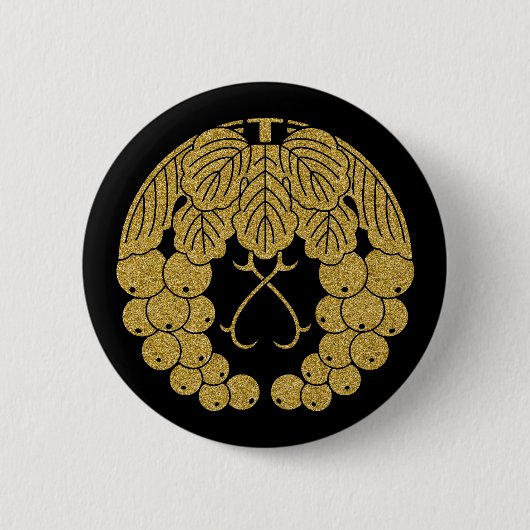 Badge Rond 5 Cm [Famille Crest] Bouton Deux raisins (Devant)