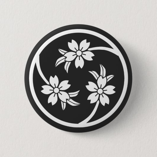 Badge Rond 5 Cm [Famille Crest] Cherry tree (Devant)