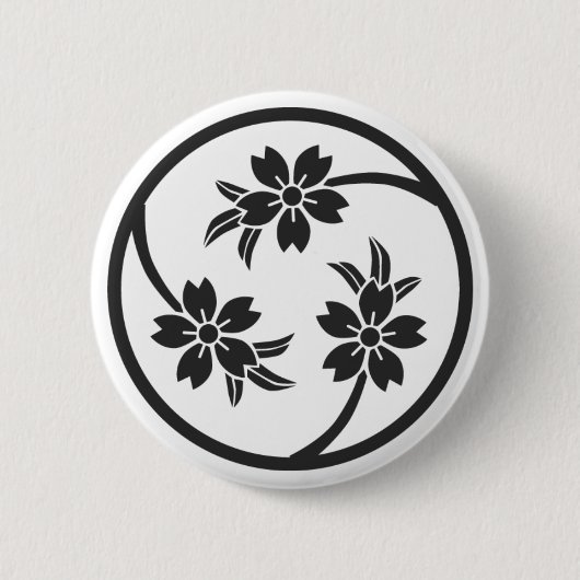Badge Rond 5 Cm [Famille Crest] Cherry tree (Devant)