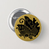 Badge Rond 5 Cm [Famille Crest] Papillon à queue nausée (Devant & derrière)