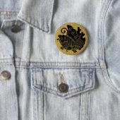 Badge Rond 5 Cm [Famille Crest] Papillon à queue nausée (En situation)