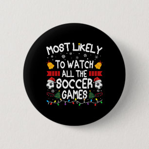 Badge Rond 5 Cm Famille de Noël la plus susceptible de regarder to