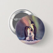 Badge Rond 5 Cm FAMILLE de PINGOUIN par SHARON SHARPE (Devant & derrière)