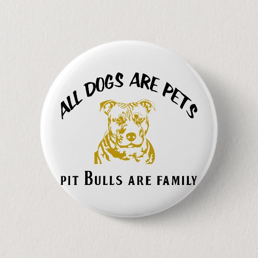 BADGE ROND 5 CM FAMILLE DE PITBULL (Devant)
