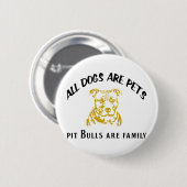 BADGE ROND 5 CM FAMILLE DE PITBULL (Devant & derrière)