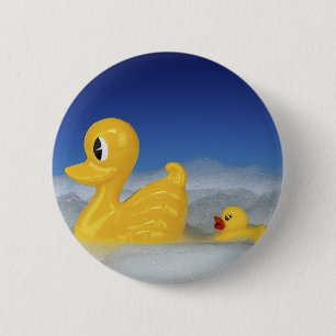 Badge Rond 5 Cm Famille en caoutchouc de canard