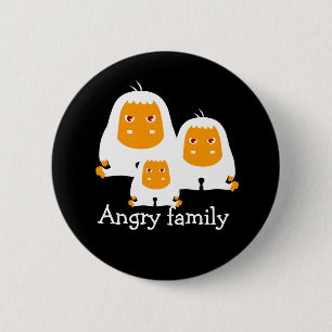 Badge Rond 5 Cm Famille en colère Singes design T-shirt