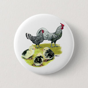 Badge Rond 5 Cm Famille Hambourg tachetée