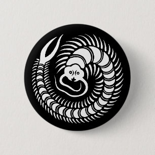 Badge Rond 5 Cm Famille Japonaise Crest-Centipede