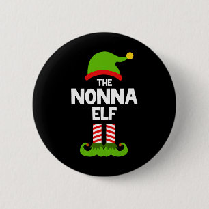 Badge Rond 5 Cm Famille Le Nonna Elf Noël Correspondant Pyjama Pj