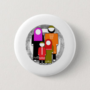 Badge Rond 5 Cm Famille musulmane