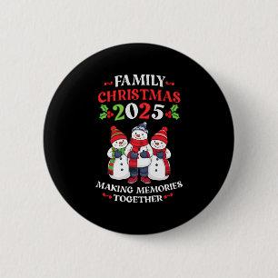 Badge Rond 5 Cm Famille Noël 2025 Matching Group Outfit Kids W