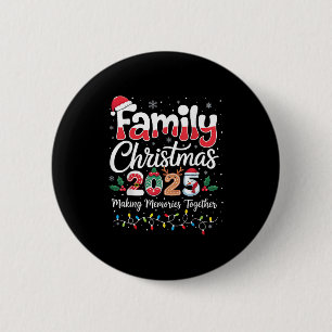 Badge Rond 5 Cm Famille Noël 2025 Matching tenue Xmas Squad S