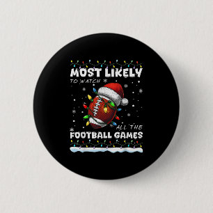 Badge Rond 5 Cm Famille qui regarde probablement tous les matchs d