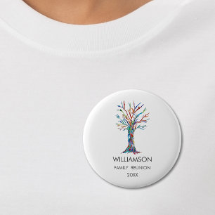 Badge Rond 5 Cm Famille Reunion Rainbow