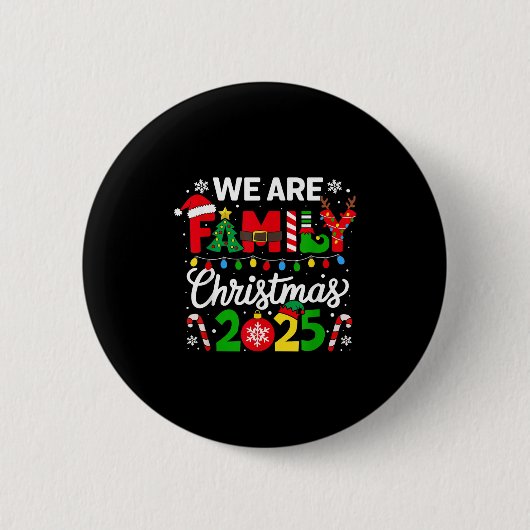 Badge Rond 5 Cm Family Christmas 2025 Christmas Squad Xmas Matchin (Devant)