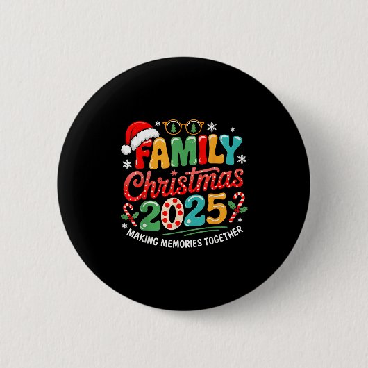 Badge Rond 5 Cm Family Christmas 2025 Christmas Squad Xmas Matchin (Devant)