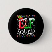 Badge Rond 5 Cm Family Christmas Matching Pajamas Elf Xmas Squad (Devant)