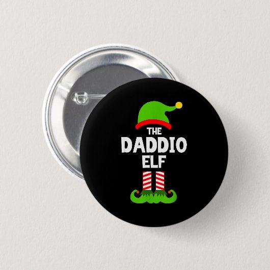 Badge Rond 5 Cm Family Daddio Elf Christmas Matching Pajama Funny  (Devant & derrière)
