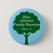 Badge Rond 5 Cm Family Reunion Souvenir with Name, Tree & Year (Devant)