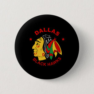 Badge Rond 5 Cm Fan de hockey vintage des Dallas Black Hawks