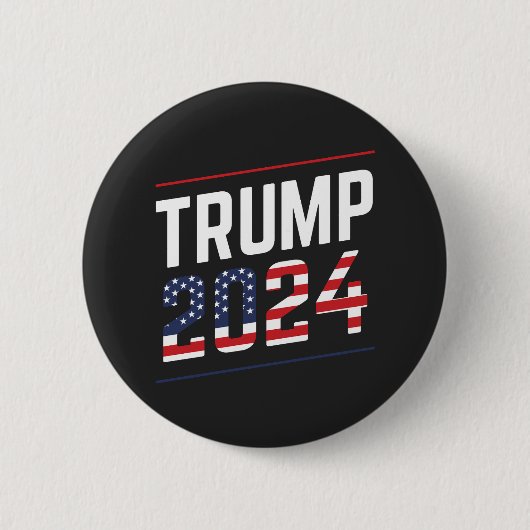 Badge Rond 5 Cm Fan design de Trump 2024 (Devant)